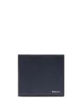 Bally logo-stamp leather wallet - Blue