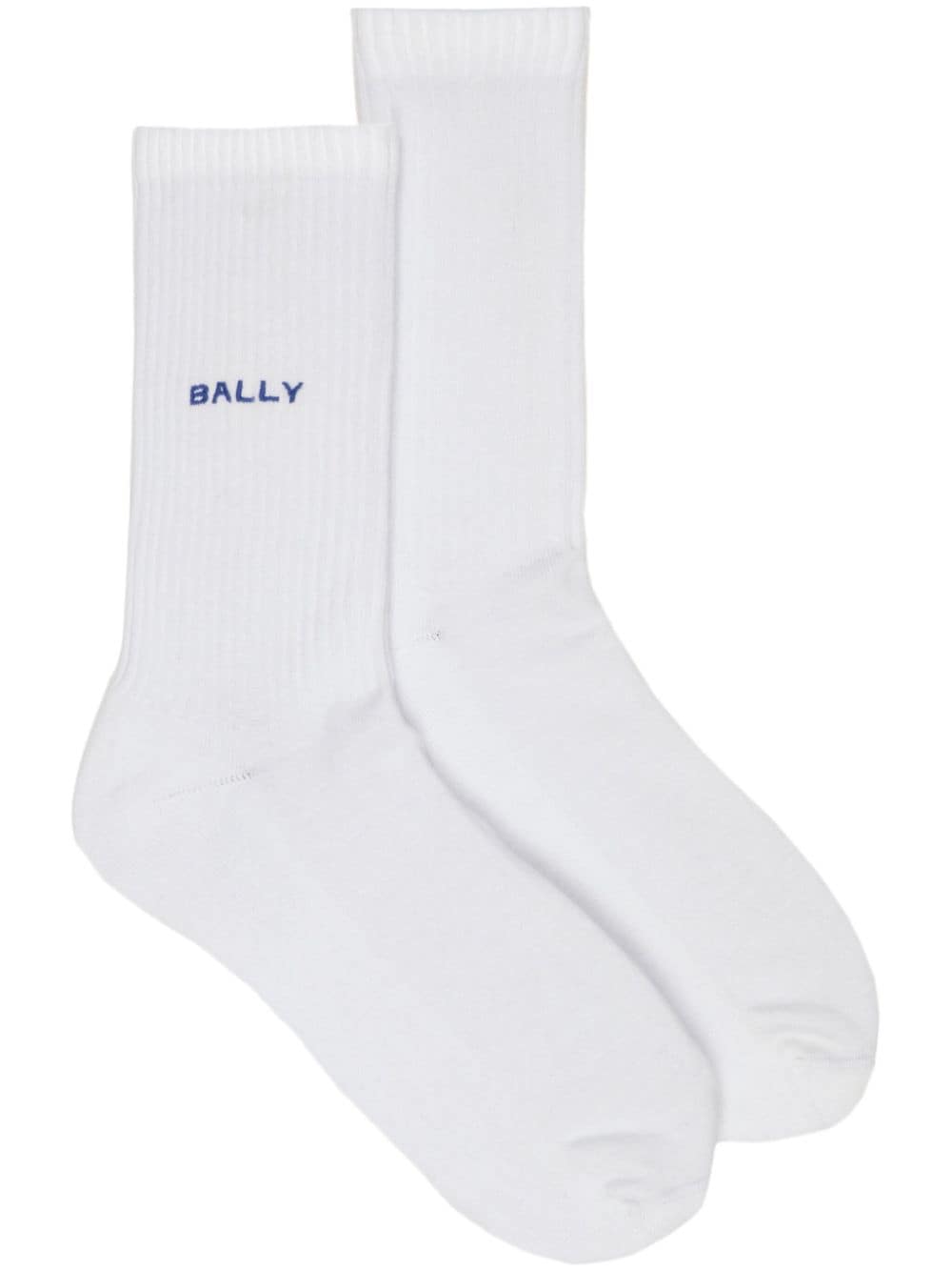 bally chaussettes à logo brodé - blanc