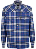 Bally plaid-pattern cotton shirt - Blue