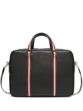 Bally stripe-detail leather briefcase - Black