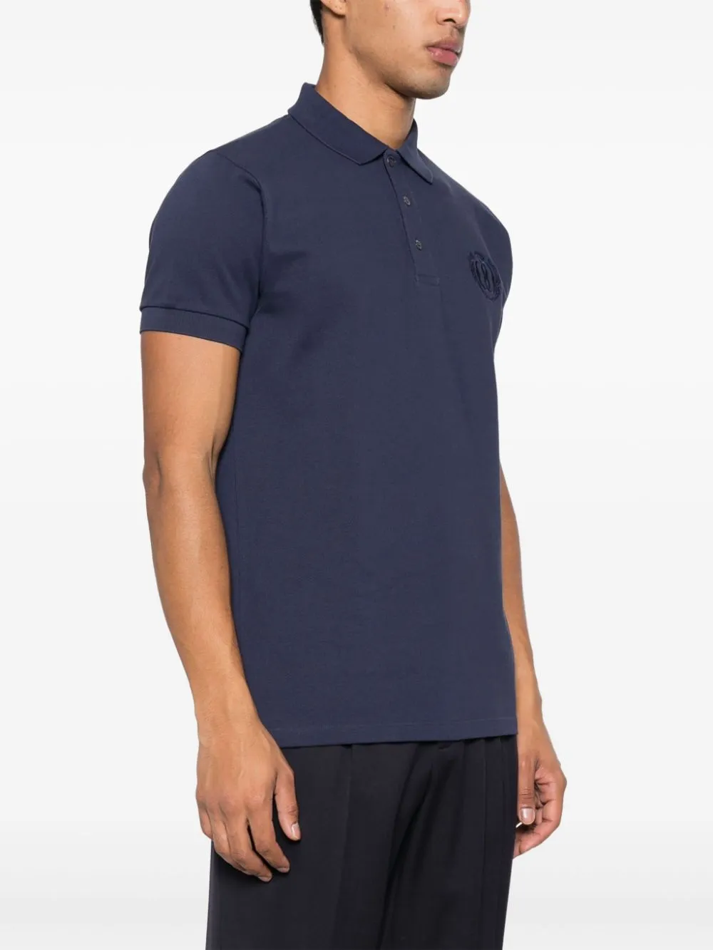Bally Poloshirt met geborduurd logo Blauw