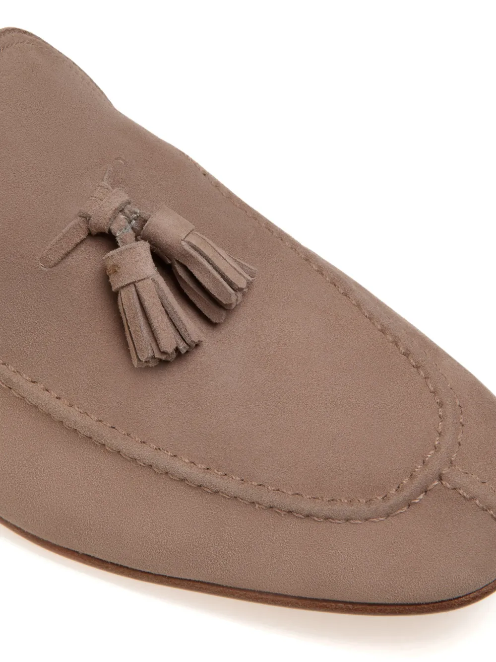 Shop Bally Tassel-detail Suede Loafers In Braun