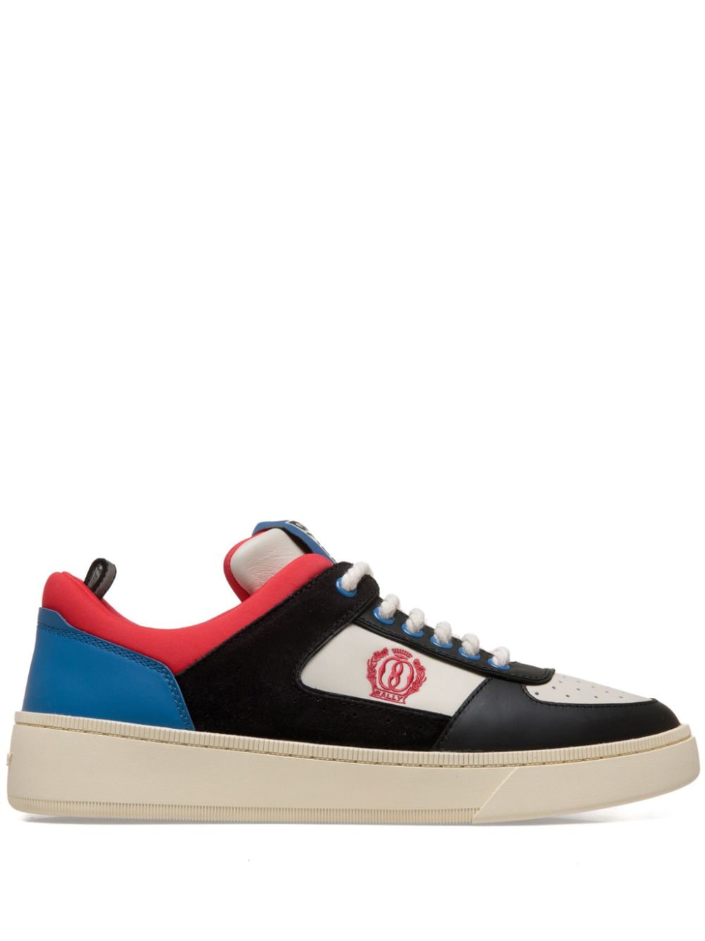 Bally Colour-block Lace-up Sneakers In Neutrals