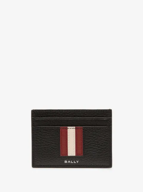 Bally حامل بطاقات جلد بختم شعار الماركة
