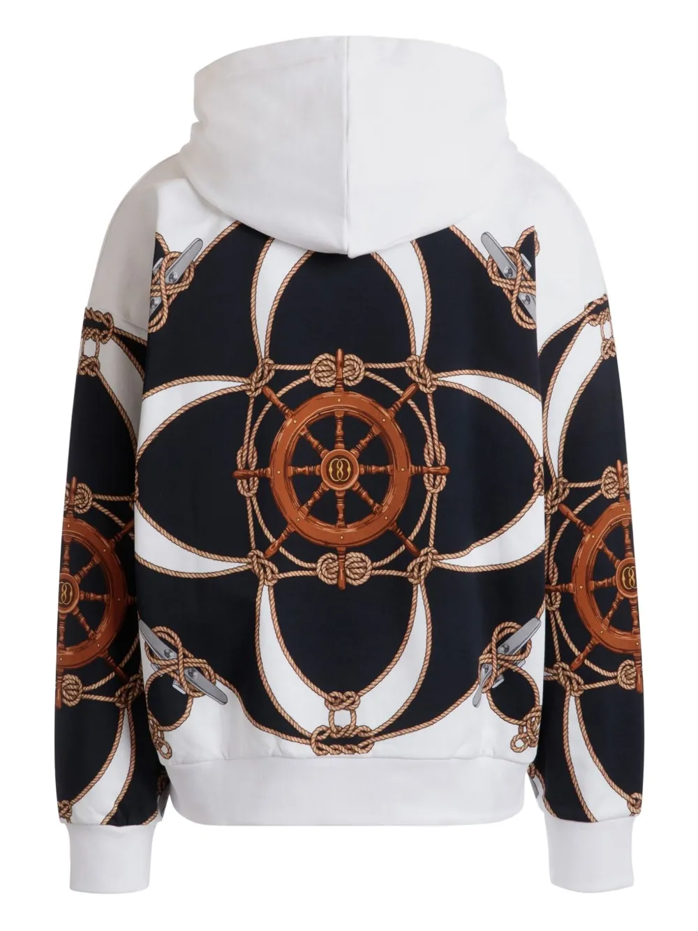 Bally Hoodie met nautische print Wit