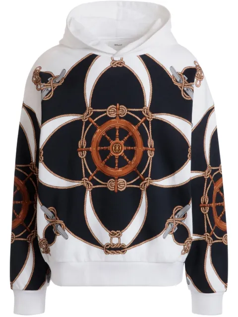 Bally Hoodie mit Marine-Print