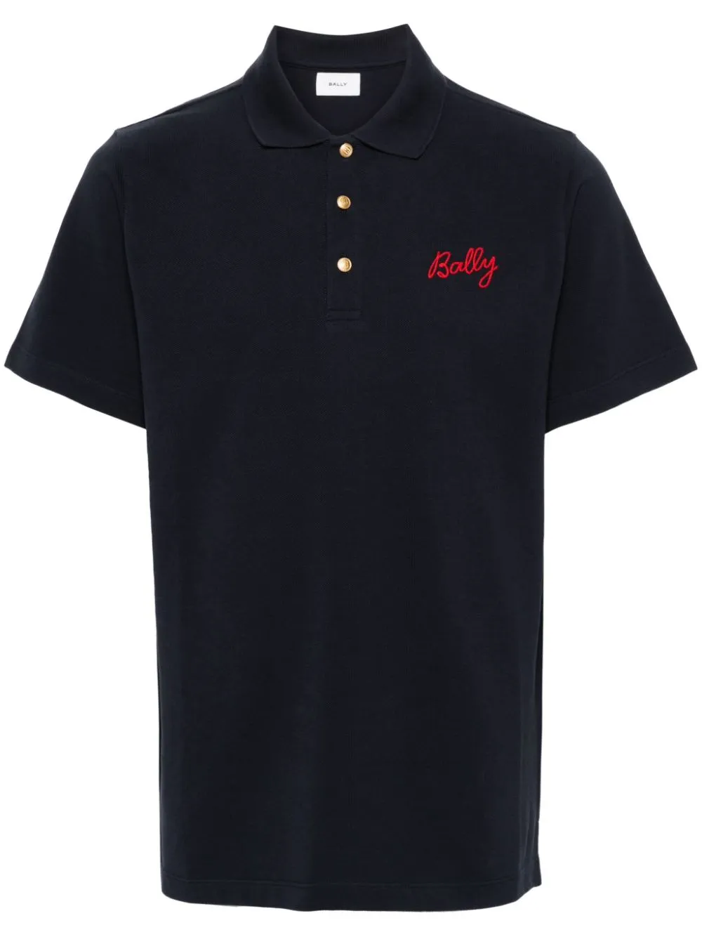 Bally Poloshirt met geborduurd logo Zwart