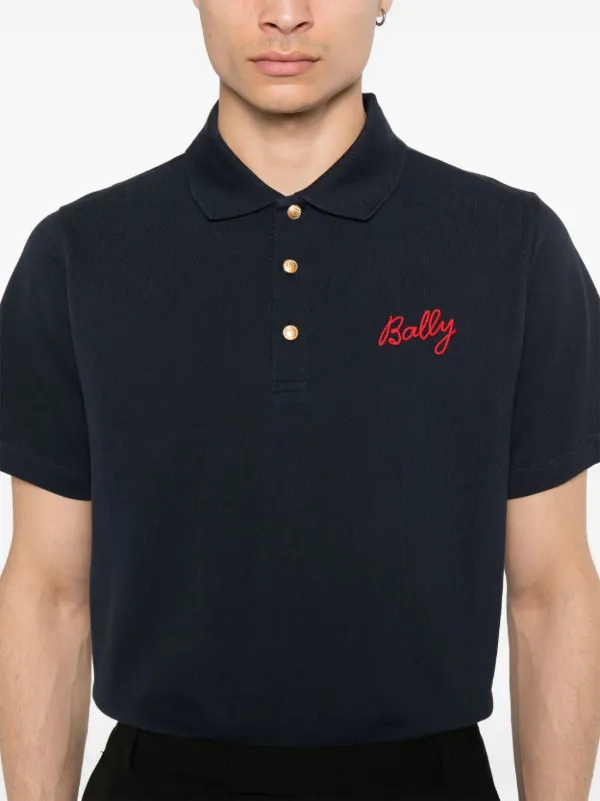 ポロシャツ Bally Polo With Logo Bally logo-embroidered Polo Shirt | White | FARFETCH