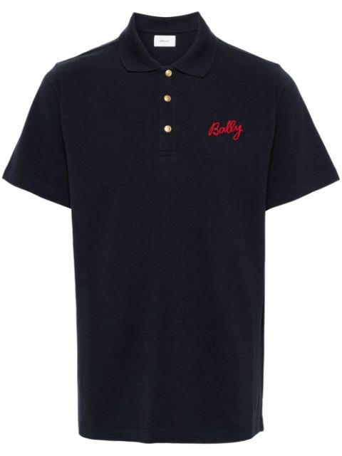 Bally playera tipo polo con logo bordado