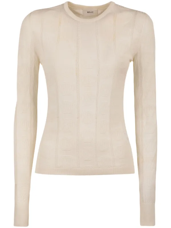 Bally Patterned Intarsia-knit Jumper in Neutrals