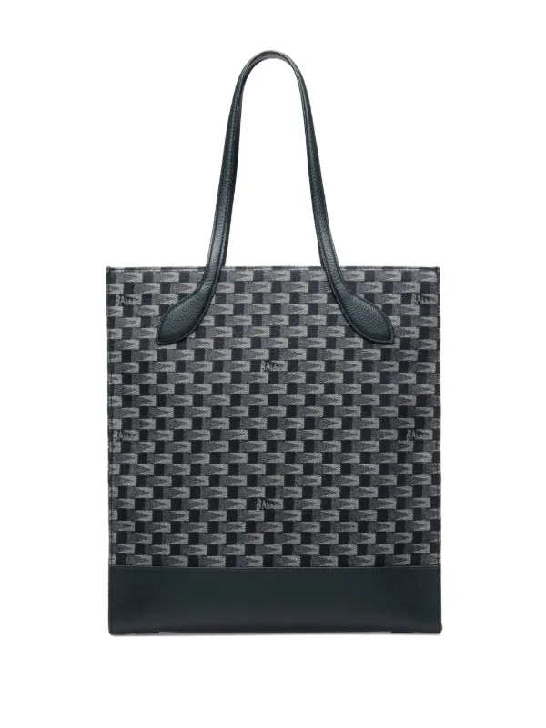【送料&関税込】Bally Top Handle Tote Bag Bally Bar Tote Bag | Blue | FARFETCH SG