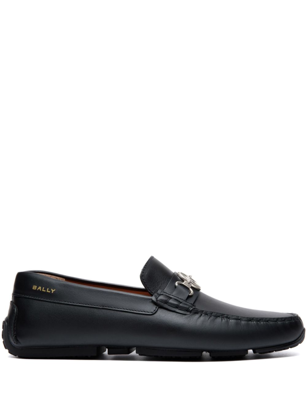 Bally logo plaque Leather Loafers Black FARFETCH ZA