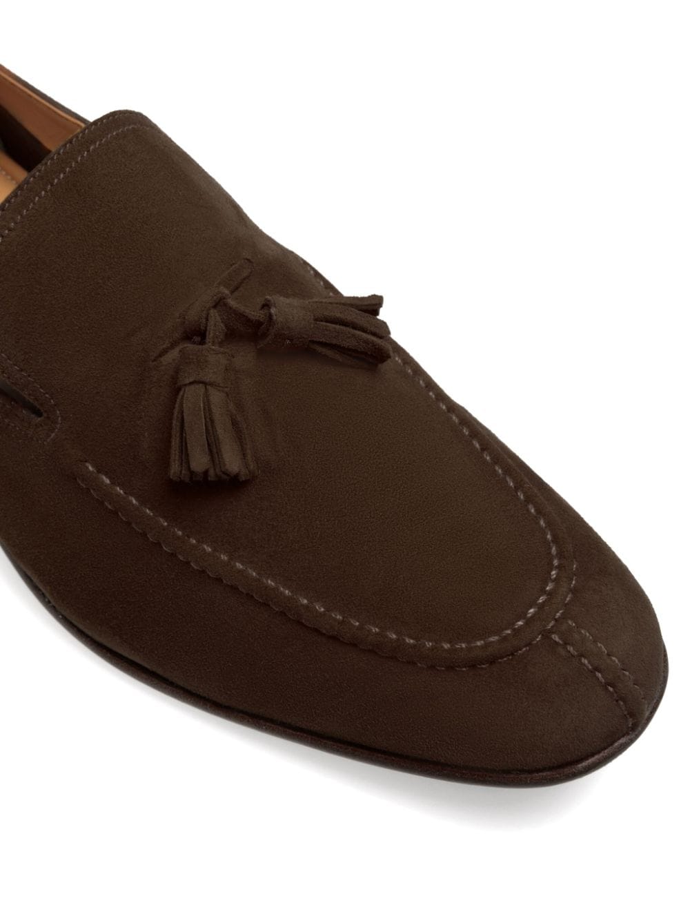 Shop Bally Suisse Tassel-detail Suede Loafers In Brown