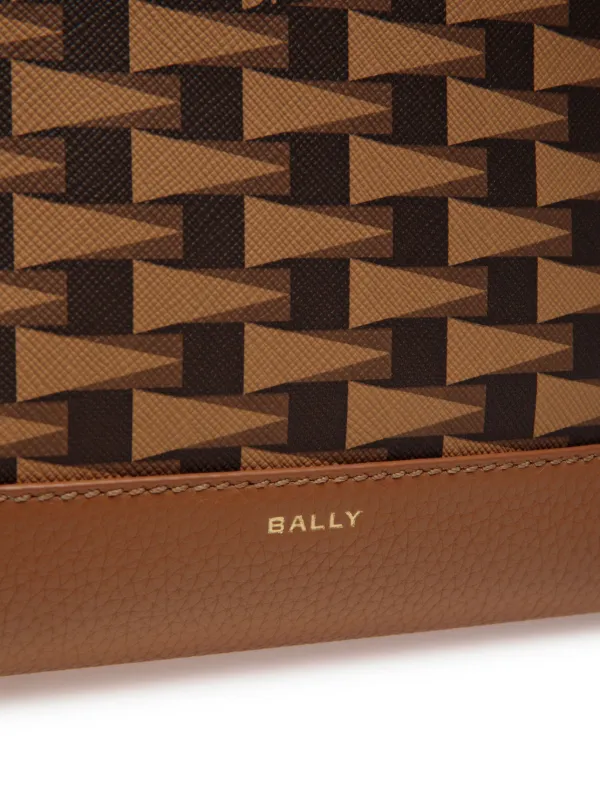 直営店☆BALLY☆SALE! Pennantプリント ミニ トートバッグ Bally Bally Bar Mini Tote Bag in Pennant Motif Denim 850.00