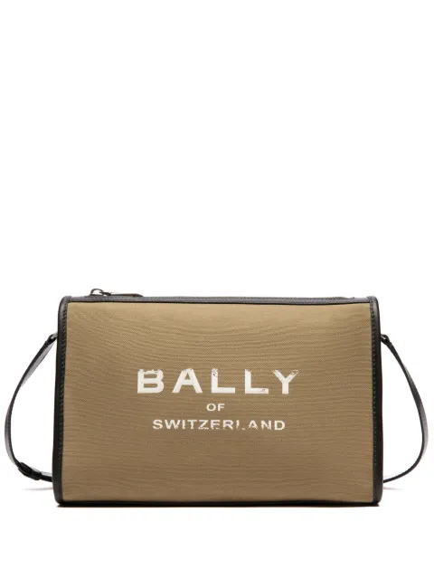 Bally logo-print canvas messenger bag