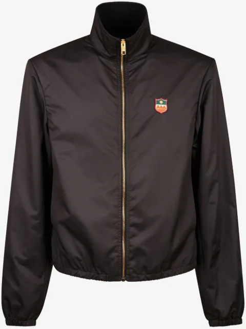 Bally logo-appliqué high-neck windbreaker