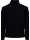 Bally roll-neck ribbed wool jumper - Blue
