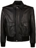 Bally leather bomber jacket - Black