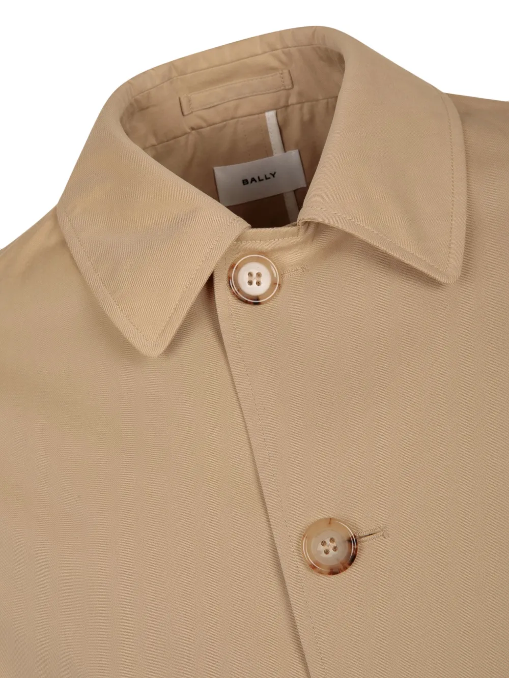 Bally Trenchcoat met enkele rij knopen Bruin