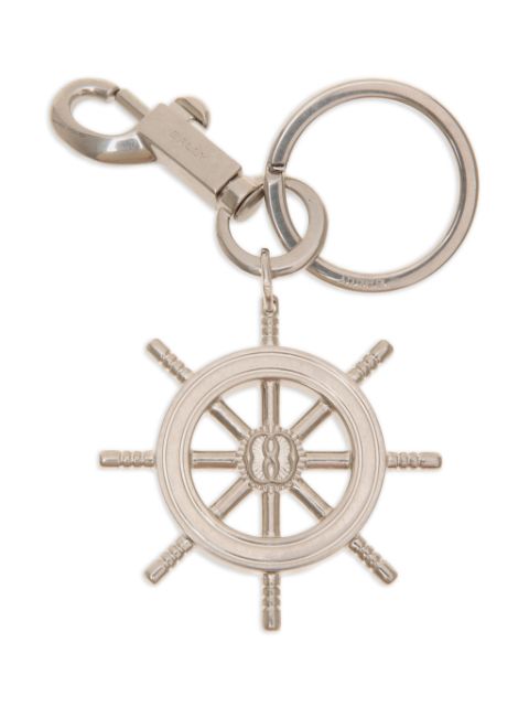 Bally helm-charm metal keyring