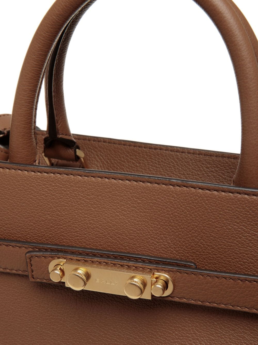 Bally Carriage Lock leren shopper Bruin