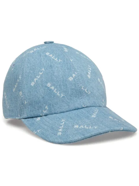 Bally logo-print denim cap