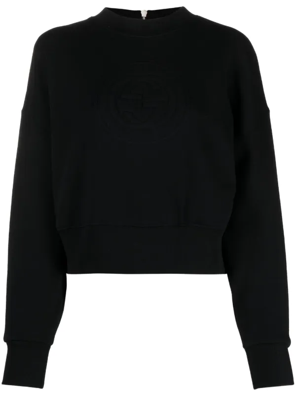 Gucci interlocking G Zipped Cropped Sweatshirt Farfetch