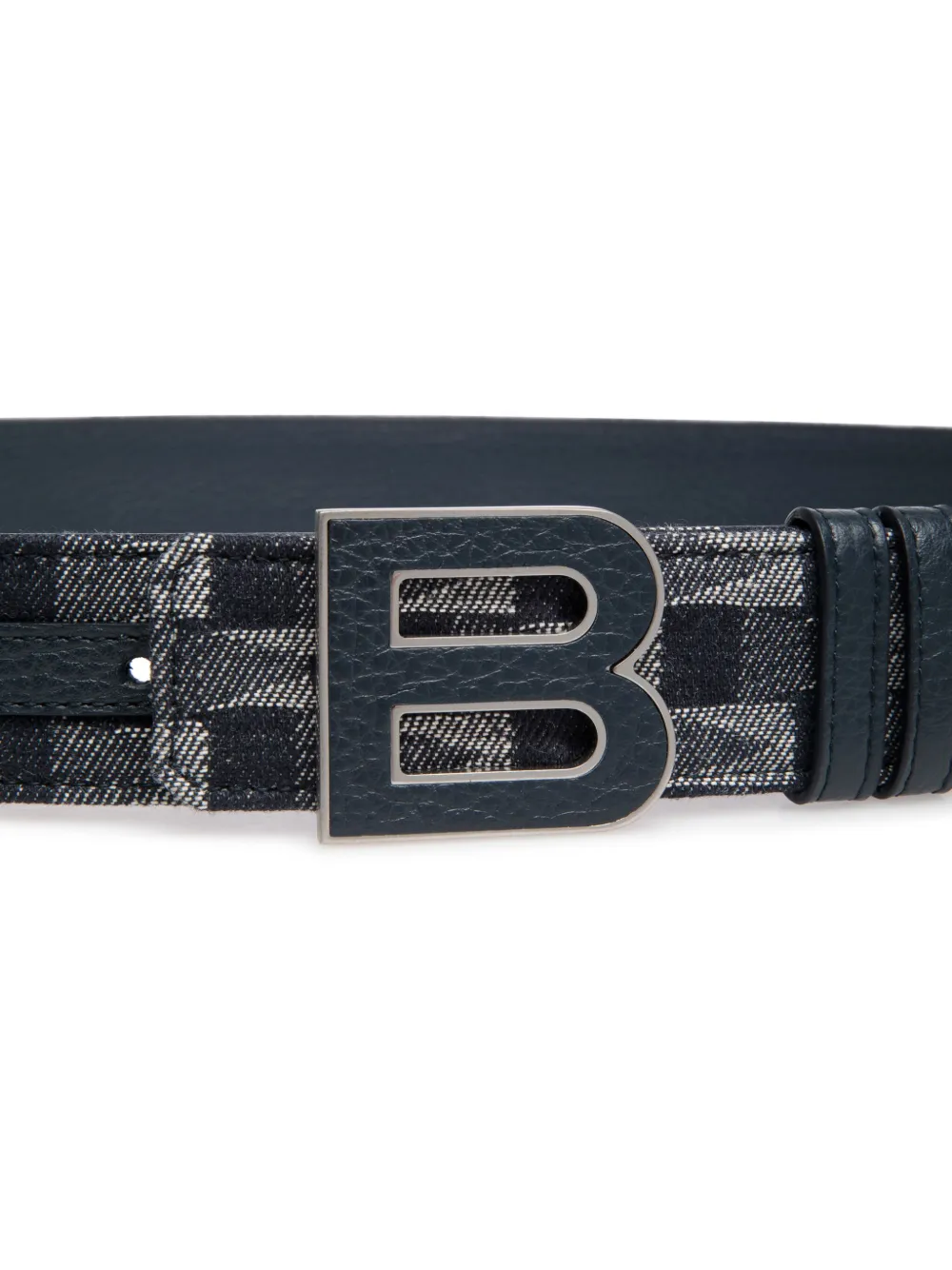 Shop Bally Pennant-jacquard Buckled Belt In Blue