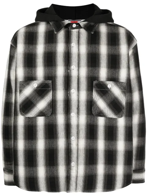 SAINT MXXXXXX plaid cotton shirt jacket