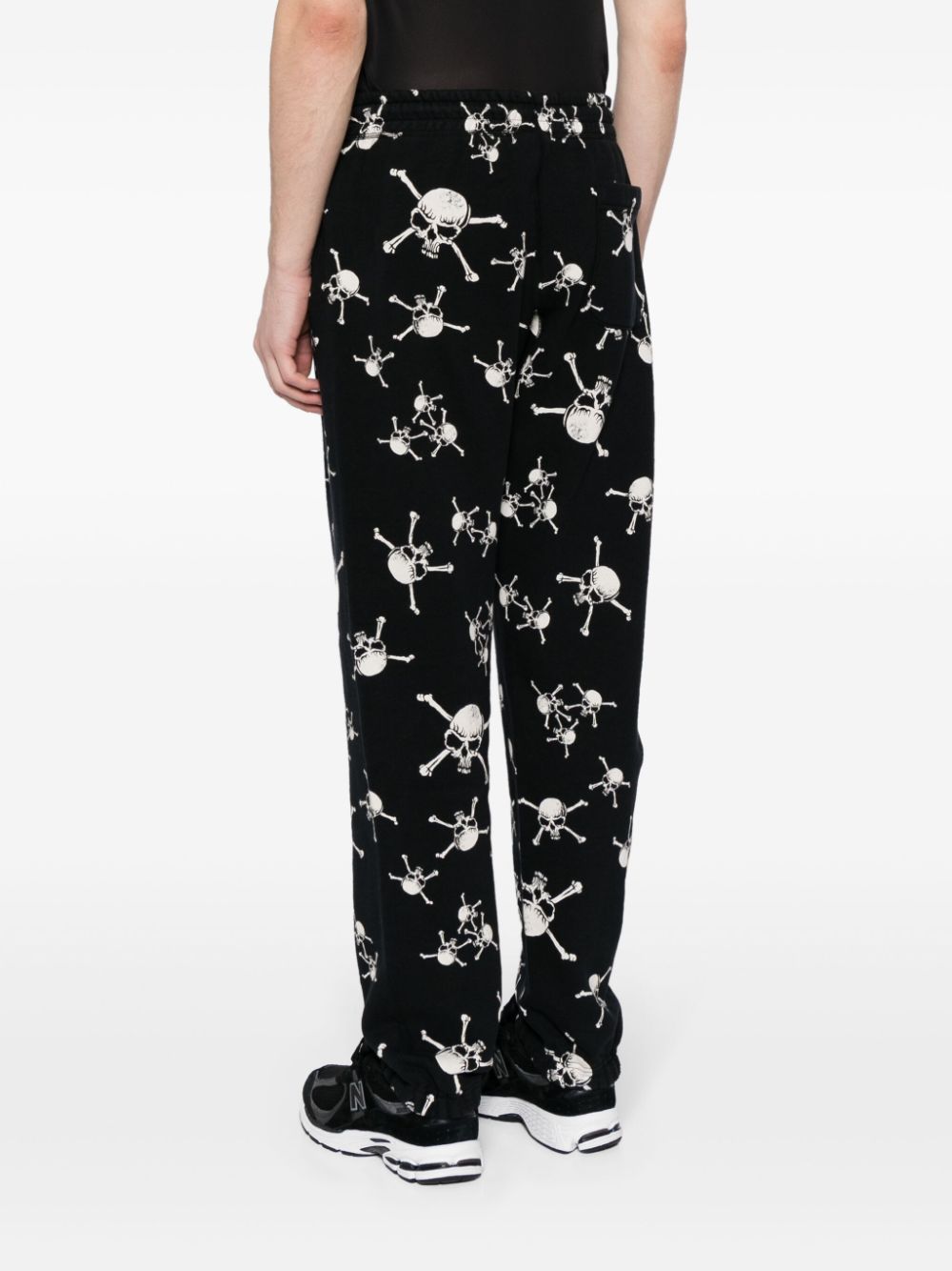 Shop Saint Mxxxxxx Skull-print Cotton Track Pants In Black