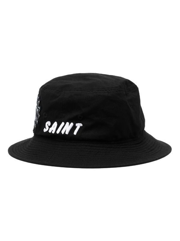 SAINT MXXXXXX logo-patch Cotton Bucket Hat - Farfetch