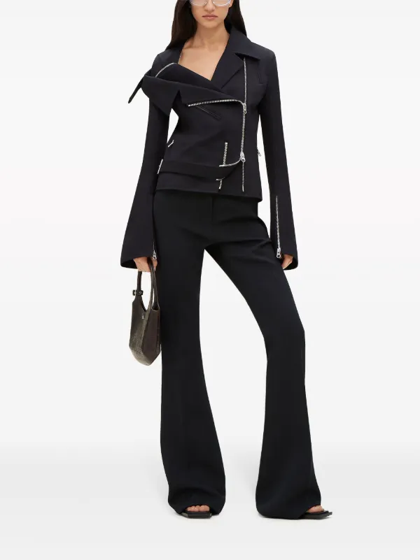 Courrèges Modular Asymmetric Cotton Jacket | Black | FARFETCH