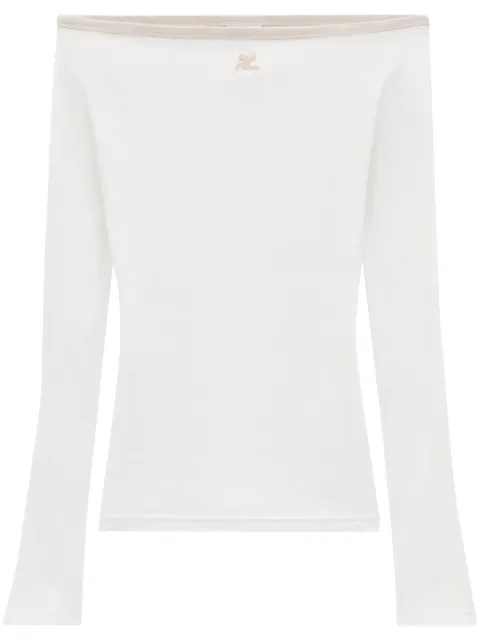 Courrèges boat-neck cotton top