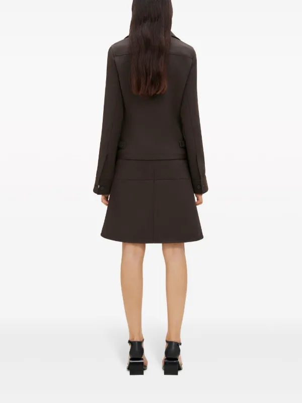 Courrèges Veste En Serge à Simple Boutonnage Marron FARFETCH FR