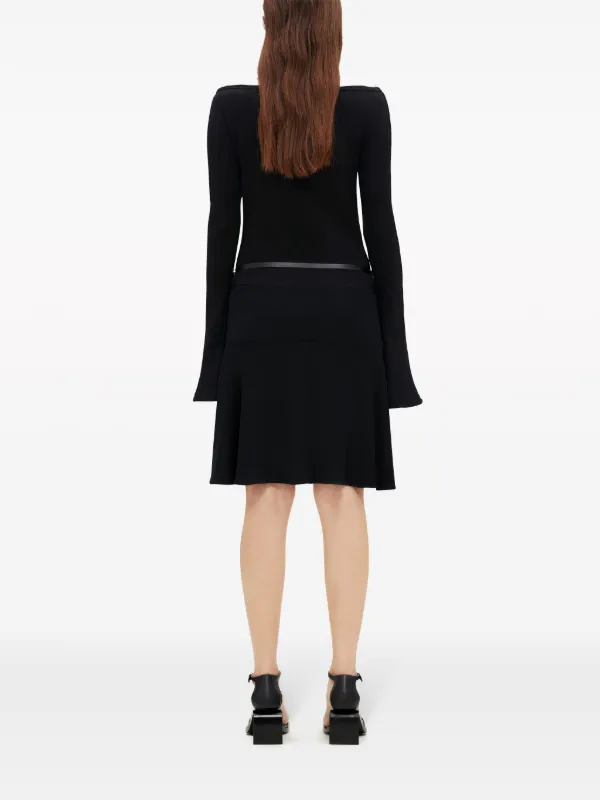 【送料&関税込】CourrA¨ges ellipse Mini Skirt Ellipse mini skirt in black - women - COURRÈGES