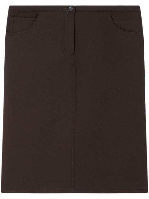 Courrèges low-waist midi skirt