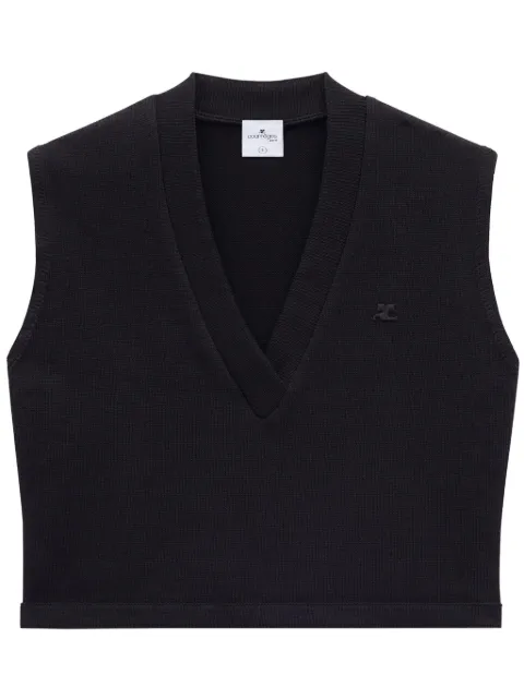 Courrèges Varsity logo-appliqué vest