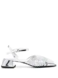 Suzanne Rae 70's 40mm leather sandals - Silver