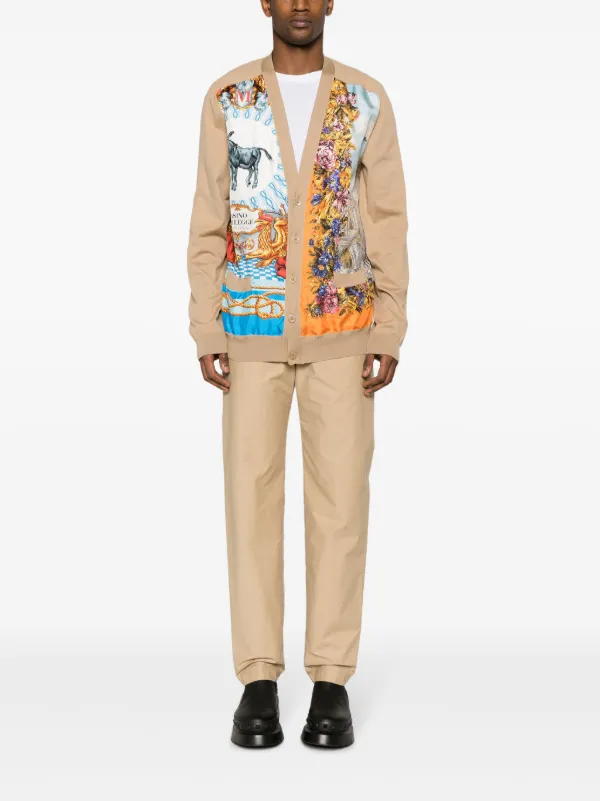【送料&関税込】Moschino Straight-leg Pants Moschino logo-embroidered straight-leg Trousers | Neutrals