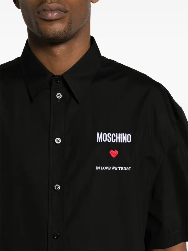 LOVE MOSCHINO Graphic Button hotsell Down Shirt