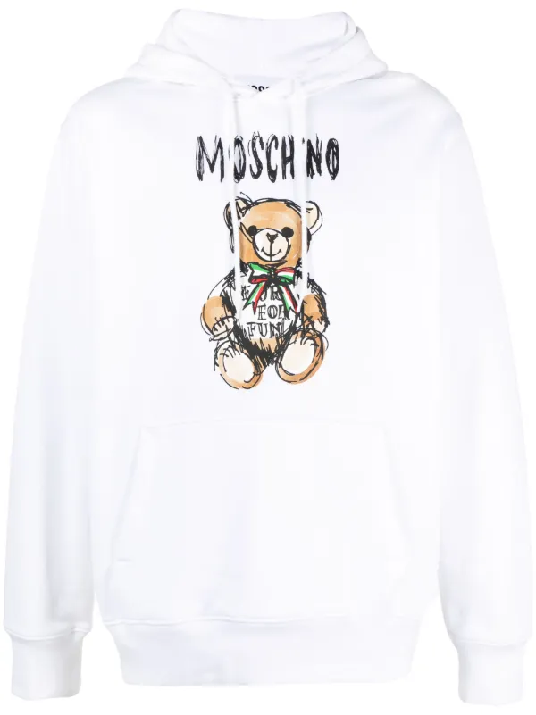 Mens moschino teddy bear sweatshirt hotsell