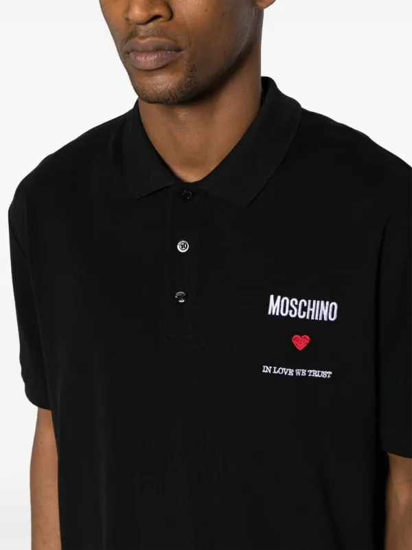 Tシャツ・カットソー MOSCHINO Men Polo Shirts A0718 20391555 BLACK Moschino Polo Shirt Black Mens Moschino