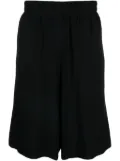 Moschino logo-patch crepe shorts - Black