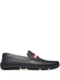 Bally Pilot Driver in Grained Leather wide foot morphology - Blue