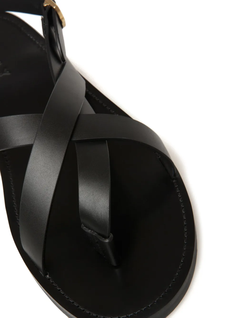 Shop Bally Crossover-strap Leather Sandals In Black