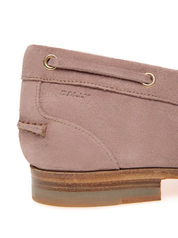 Bally Plume Suede Loafers Pink FARFETCH AU
