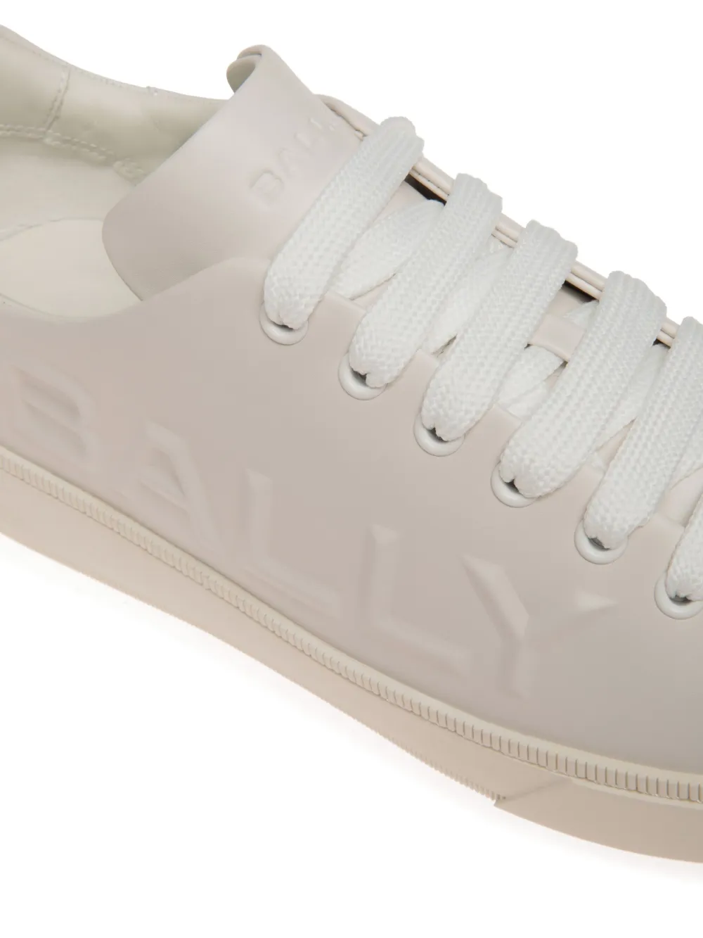 Shop Bally Raise Logo-embossed Leather Trainers In White