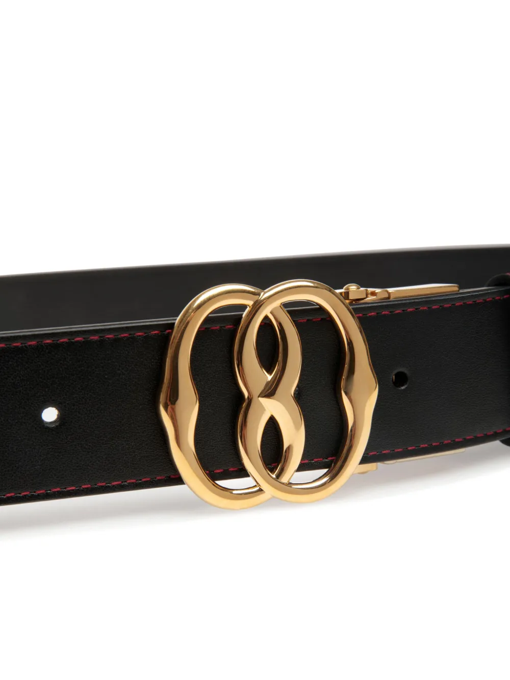 Shop Bally Logo-buckle Leather Belt In Black