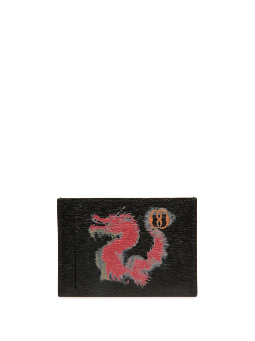 Bally graphic-print leather cardholder - Zwart