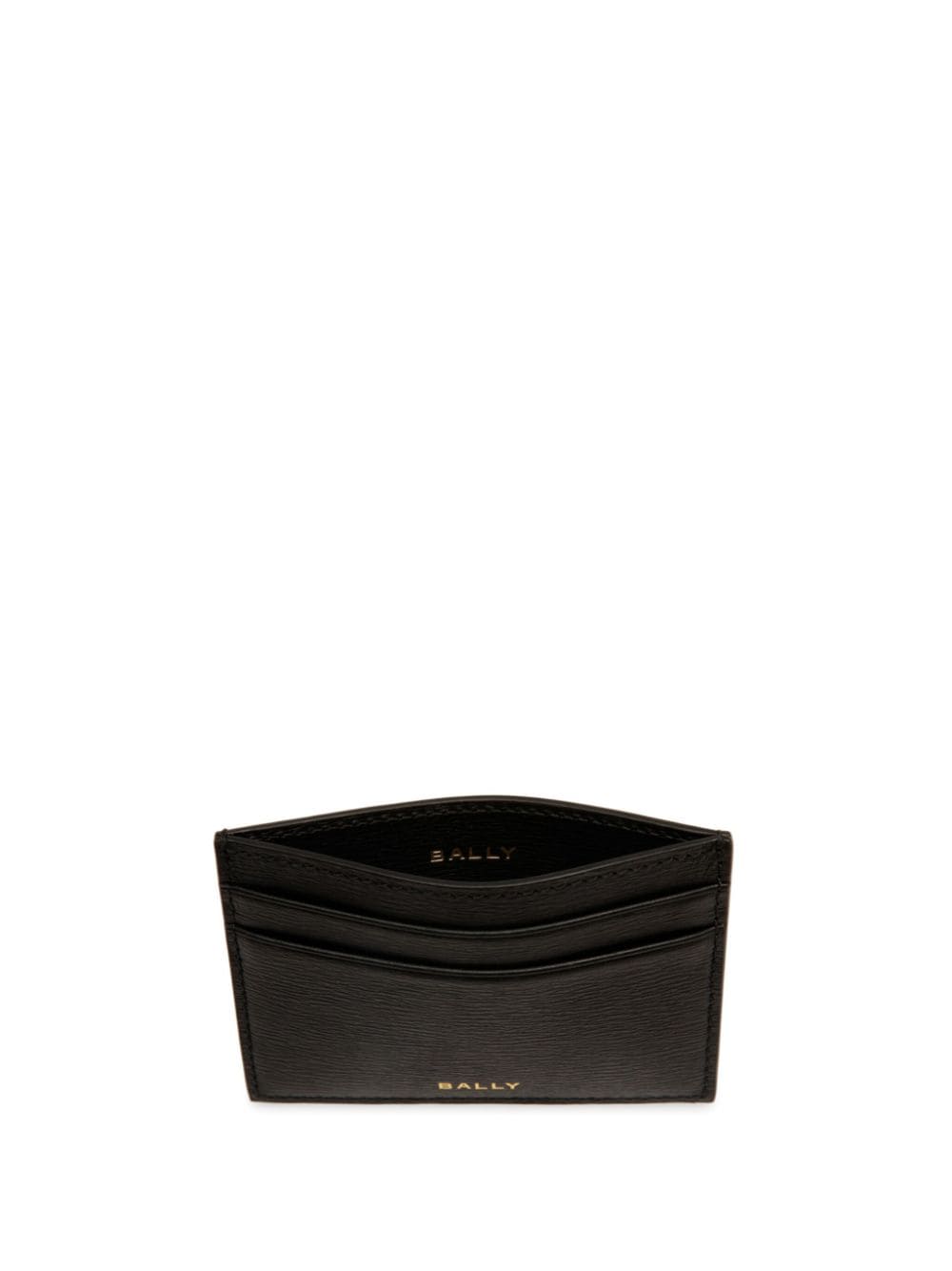 Shop Bally Graphic-print Leather Cardholder In Black